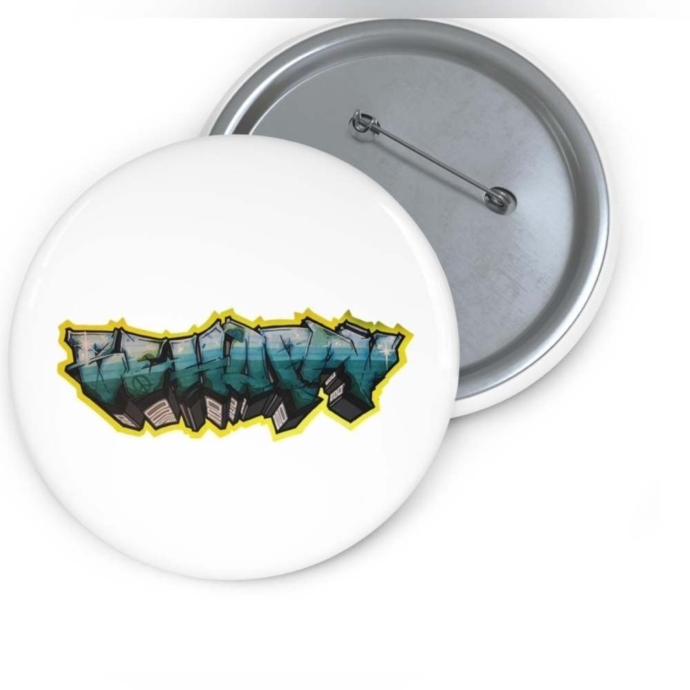 NEW Original Art - Be Happy - Graffiti Art Pin Button